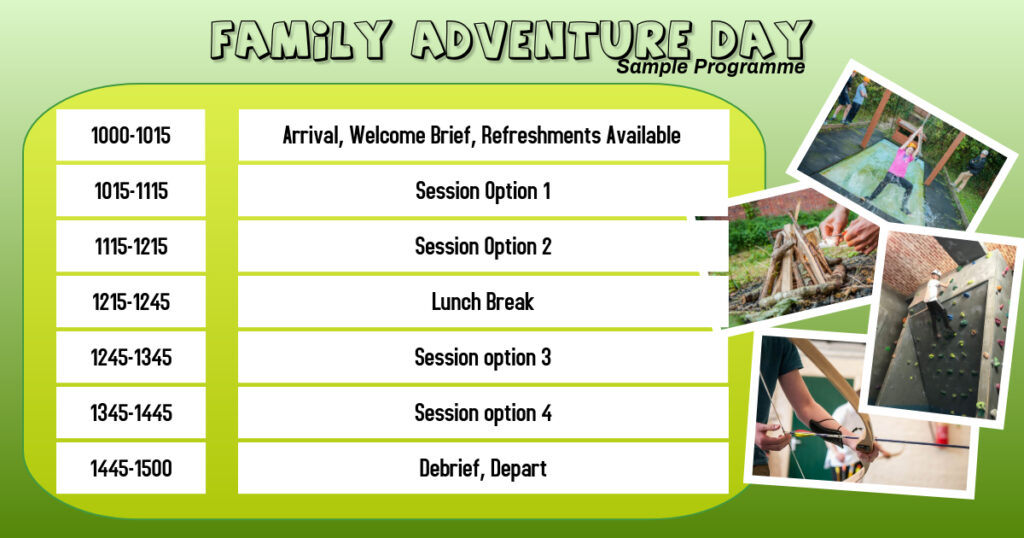 Family Adventure days at Peter Ashley Activity Centres, Portsmouth
